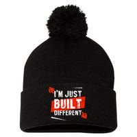 IM Just Built Different Pom Pom 12in Knit Beanie