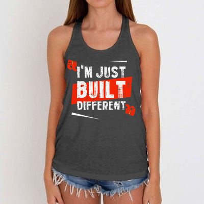 IM Just Built Different Women's Knotted Racerback Tank
