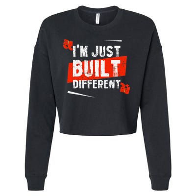 IM Just Built Different Cropped Pullover Crew