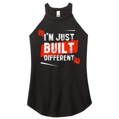 IM Just Built Different Women's Perfect Tri Rocker Tank