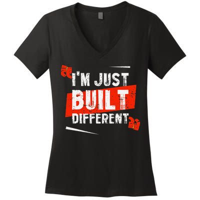 IM Just Built Different Women's V-Neck T-Shirt