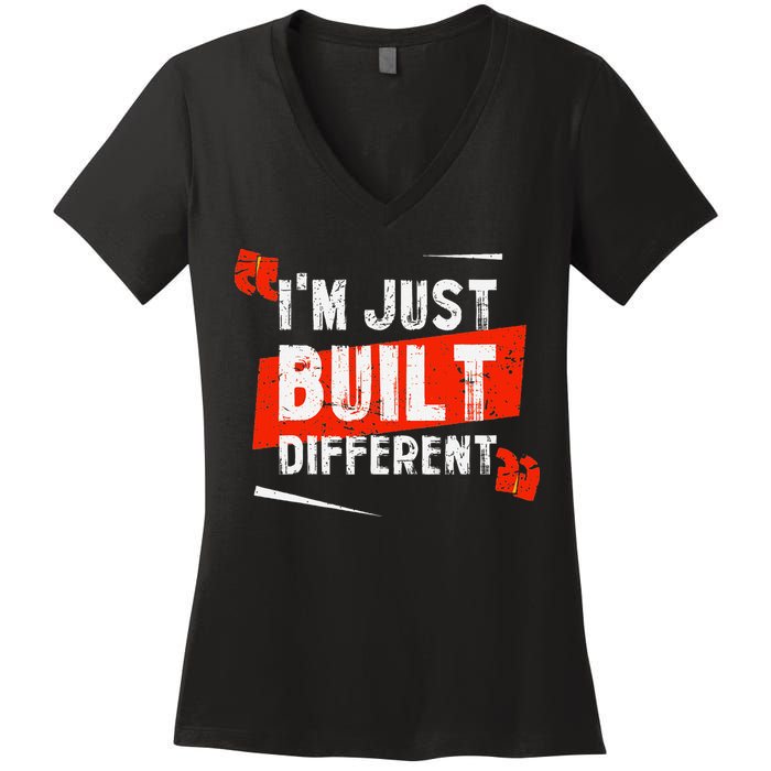 IM Just Built Different Women's V-Neck T-Shirt