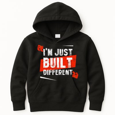 IM Just Built Different Kids Hoodie
