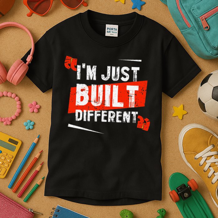 IM Just Built Different Kids T-Shirt