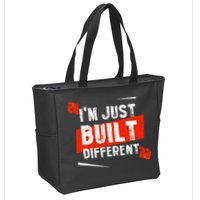 IM Just Built Different Zip Tote Bag