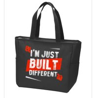 IM Just Built Different Zip Tote Bag