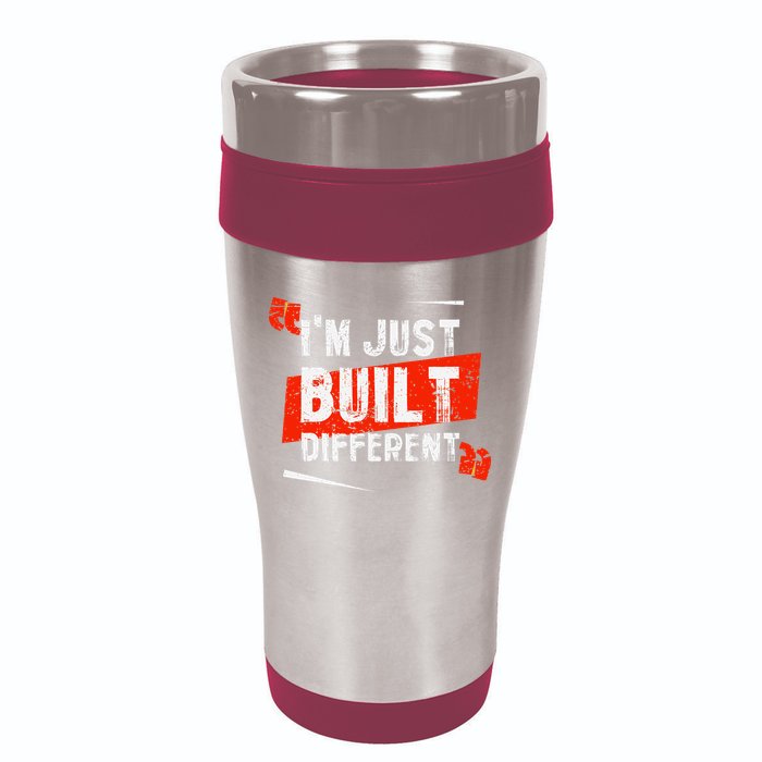 IM Just Built Different 16oz Travel Tumbler