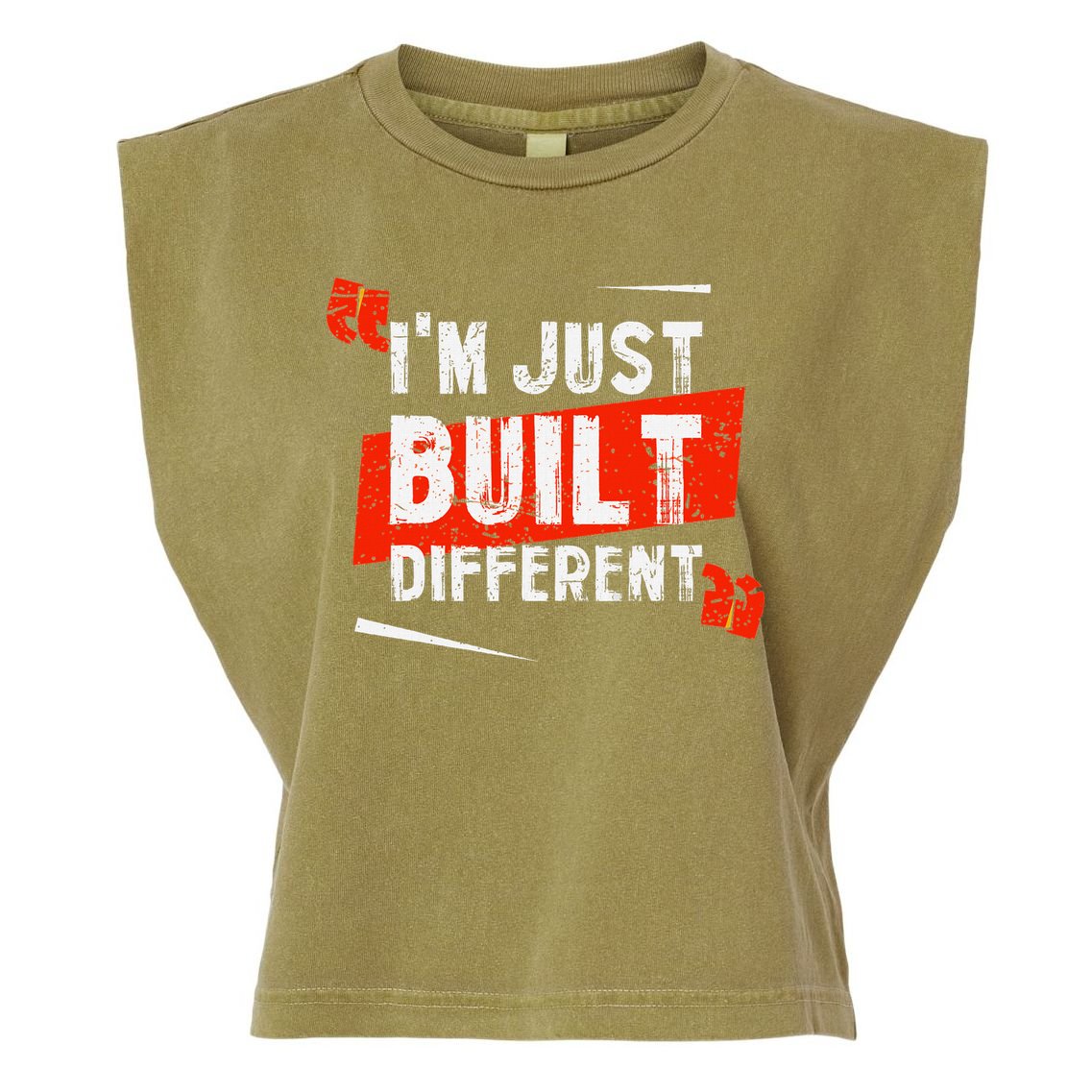 IM Just Built Different Garment-Dyed Women's Muscle Tee