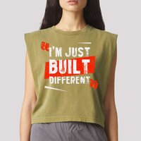 IM Just Built Different Garment-Dyed Women's Muscle Tee