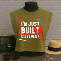 IM Just Built Different Garment-Dyed Women's Muscle Tee