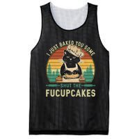 I Just Baked You Some Shut The Fucupcakes Vintage Retro Cat Mesh Reversible Basketball Jersey Tank