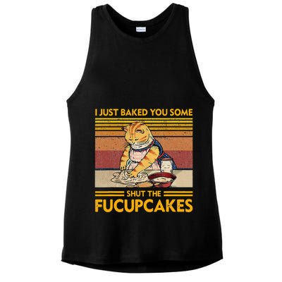 I Just Baked You Some Shut The Fucupcakes Ladies PosiCharge Tri-Blend Wicking Tank