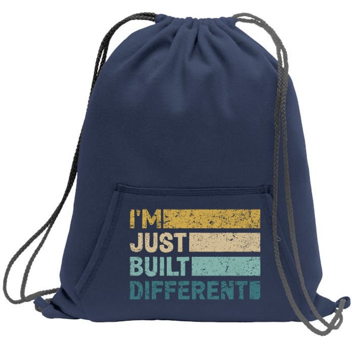 IM Just Built Different Sweatshirt Cinch Pack Bag