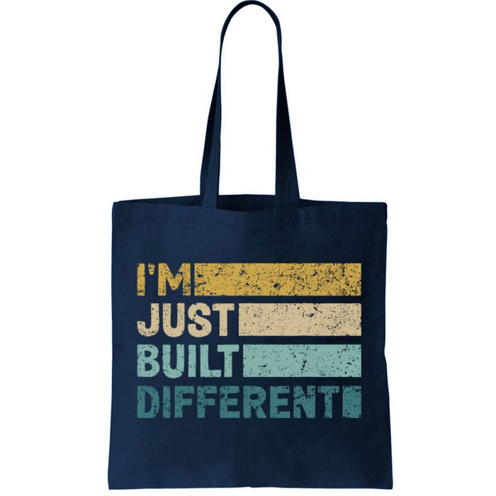 IM Just Built Different Tote Bag