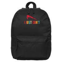 I Just Can't Funny Parody I Just Can't Funny Sarcastic Running Jogging Sports 16 in Basic Backpack