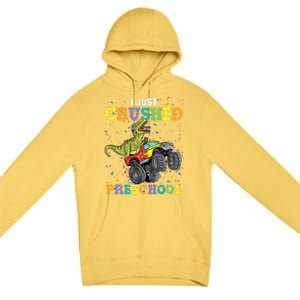 I Just Crushed PreSchool Dinosaur TRex Gaming Monster Truck Premium Pullover Hoodie