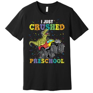 I Just Crushed PreSchool Dinosaur TRex Gaming Monster Truck Premium T-Shirt