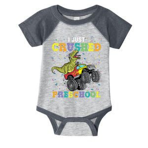 I Just Crushed PreSchool Dinosaur TRex Gaming Monster Truck Infant Baby Jersey Bodysuit