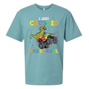 I Just Crushed PreSchool Dinosaur TRex Gaming Monster Truck Sueded Cloud Jersey T-Shirt