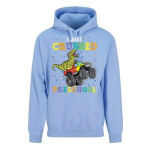 I Just Crushed PreSchool Dinosaur TRex Gaming Monster Truck Unisex Surf Hoodie