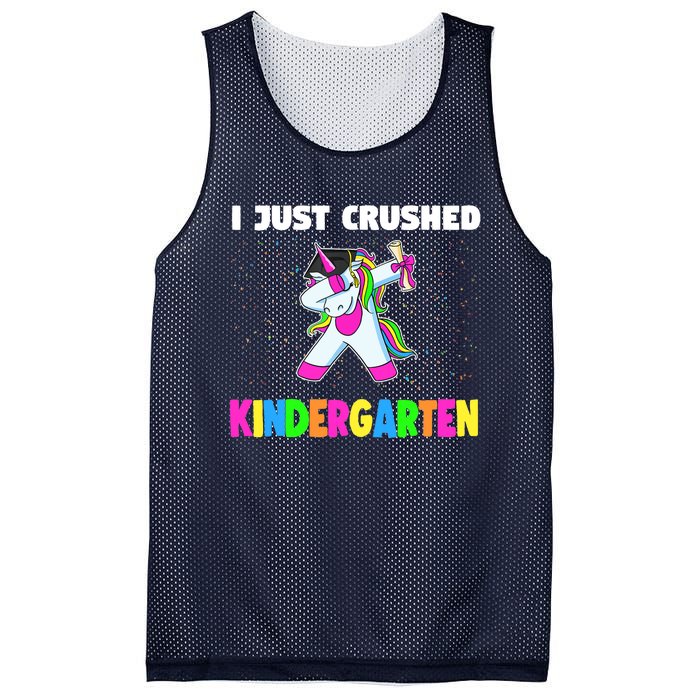 I just crushed Kindergarten Graduation Unicorn Mesh Reversible Basketball Jersey Tank