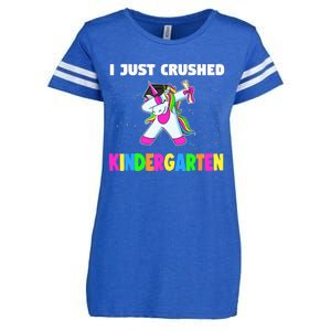 I just crushed Kindergarten Graduation Unicorn Enza Ladies Jersey Football T-Shirt