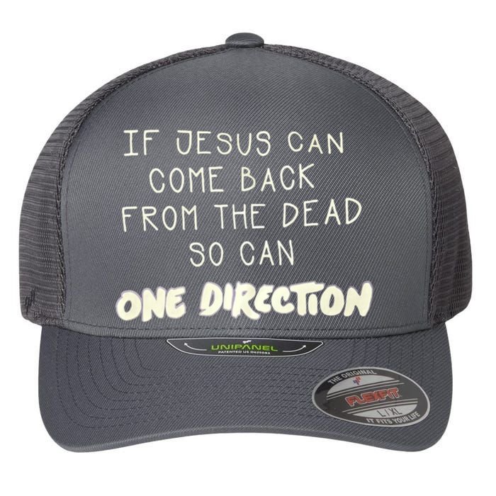 If Jesus Can Come Back From The Dead So Can One Direction Flexfit Unipanel Trucker Cap