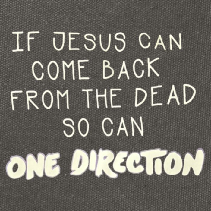 If Jesus Can Come Back From The Dead So Can One Direction Cotton Canvas Backpack