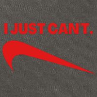 I Just Can't Funny Humor Spoof Parody Slogan Cotton Canvas Backpack