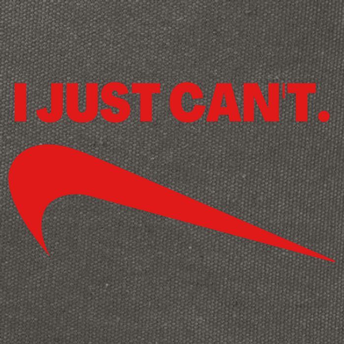 I Just Can't Funny Humor Spoof Parody Slogan Cotton Canvas Backpack