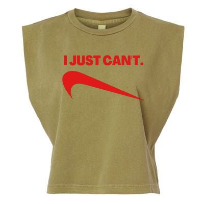 I Just Can't Funny Parody Garment-Dyed Women's Muscle Tee