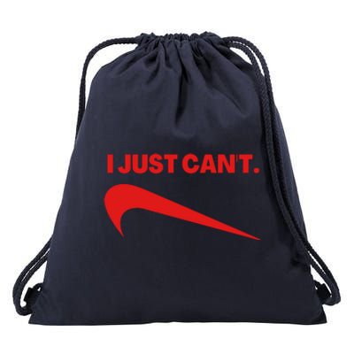 I Just Can't Funny Parody Drawstring Bag