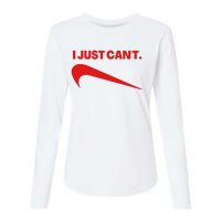 I Just Can't Funny Parody Womens Cotton Relaxed Long Sleeve T-Shirt