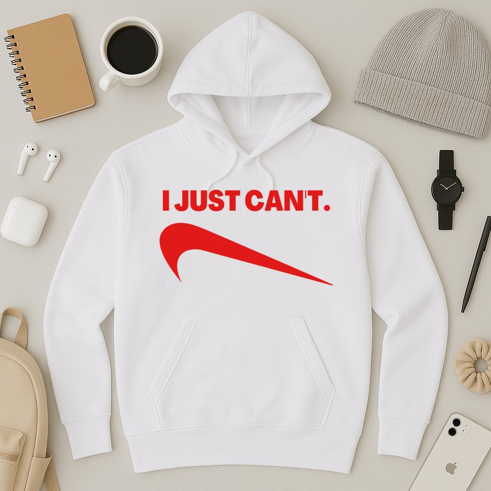 I Just Can't Funny Humor Spoof Parody Slogan Hoodie