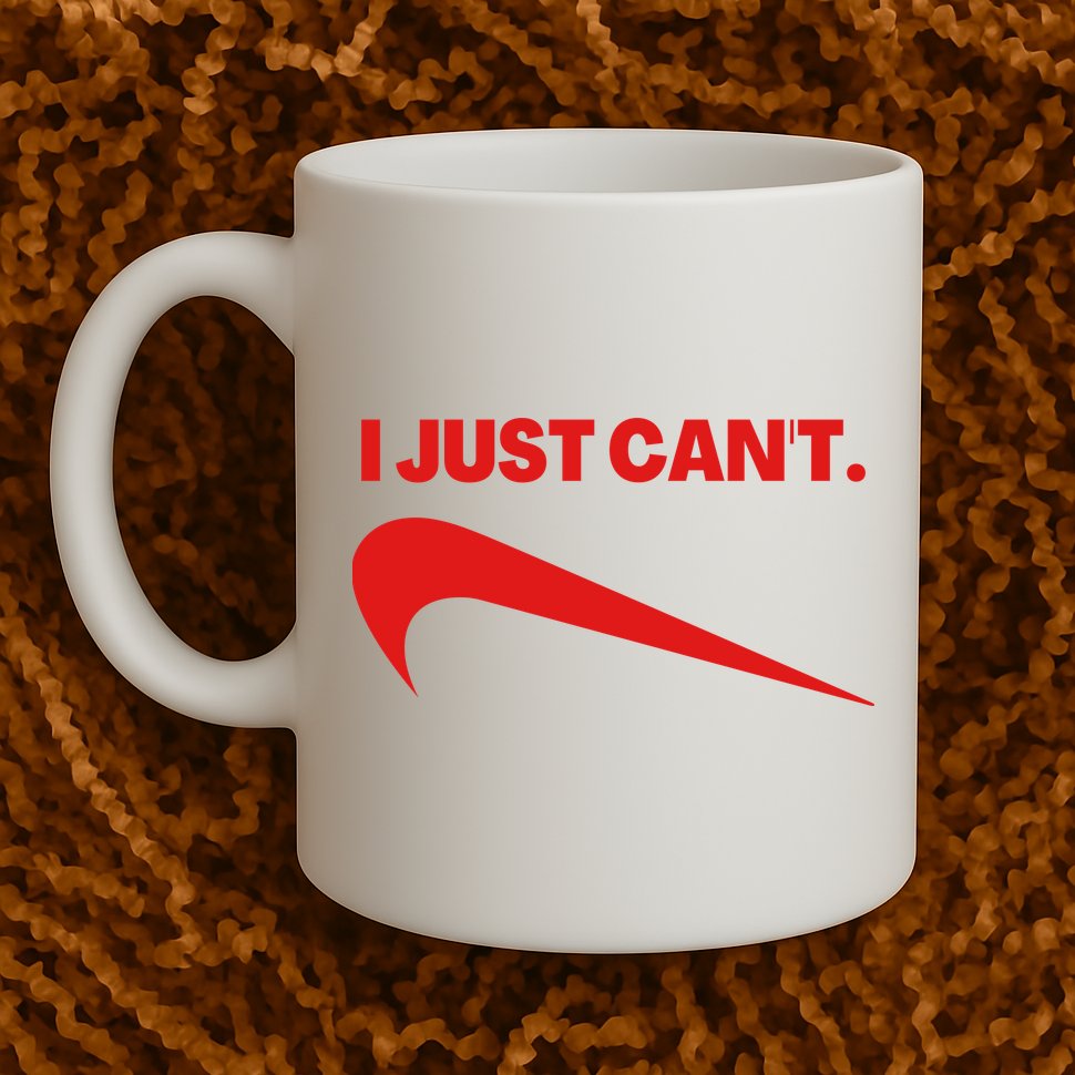 I Just Can't Funny Humor Spoof Parody Slogan Mug
