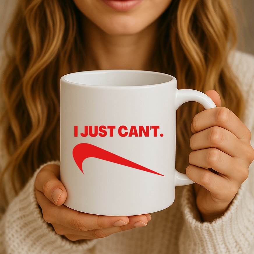 I Just Can't Funny Humor Spoof Parody Slogan Mug