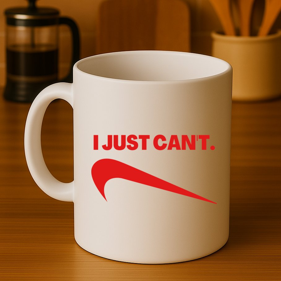 I Just Can't Funny Humor Spoof Parody Slogan Mug