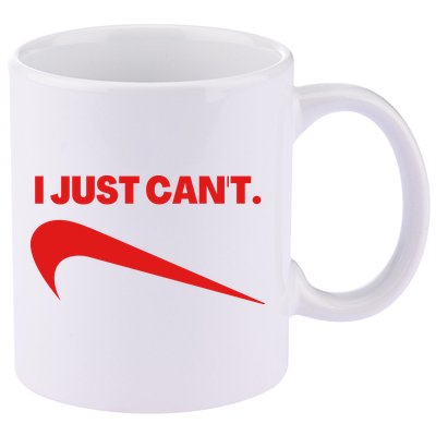 I Just Can't Funny Humor Spoof Parody Slogan 11oz C Handle Ceramic Mug