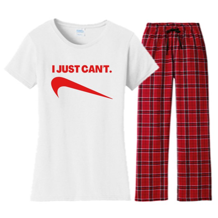 I Just Can't Funny Parody Women's Flannel Pajama Set