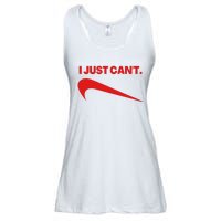 I Just Can't Funny Parody Ladies Essential Flowy Tank