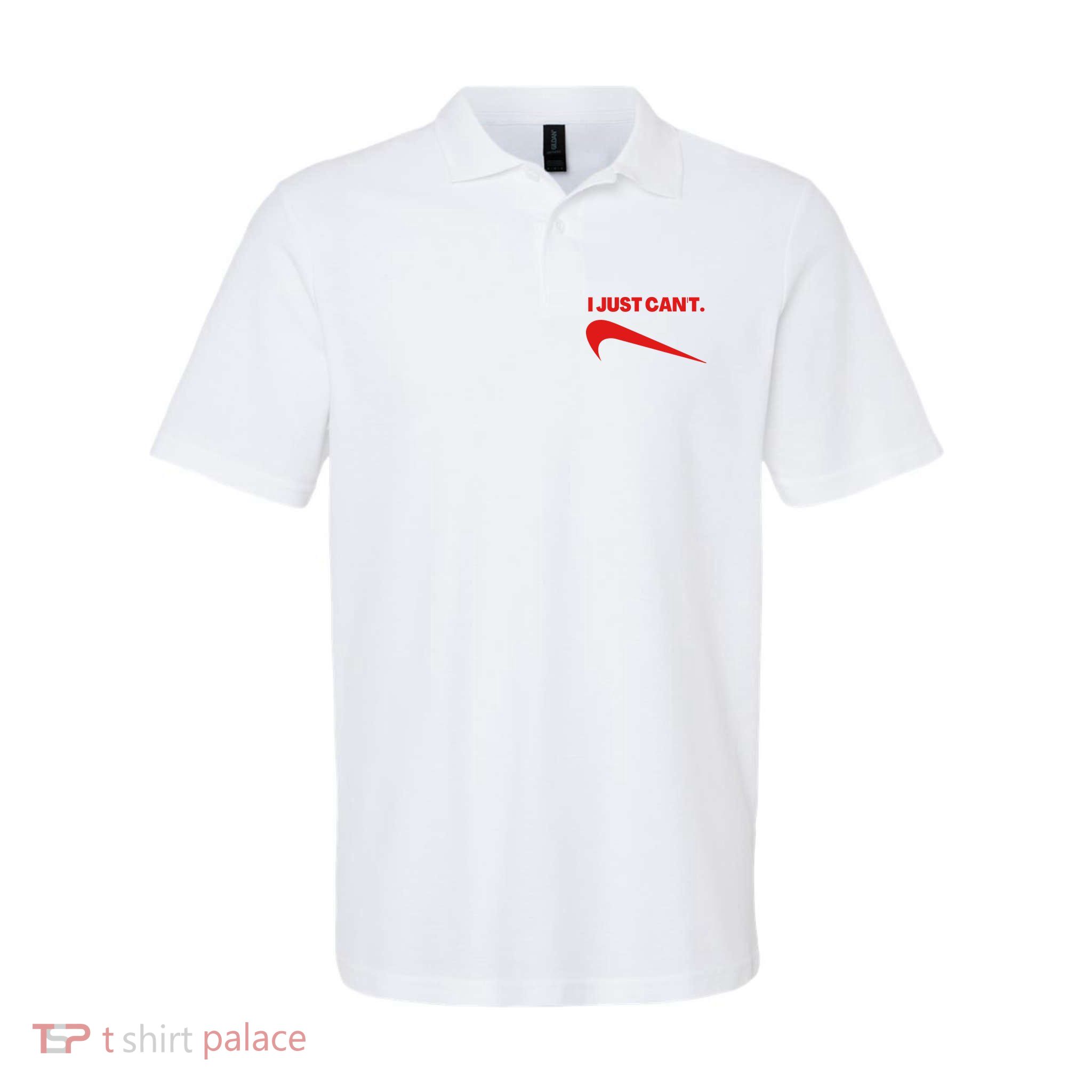 I Just Can't Funny Parody Softstyle Adult Sport Polo