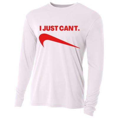 I Just Can't Funny Humor Spoof Parody Slogan Cooling Performance Long Sleeve Crew