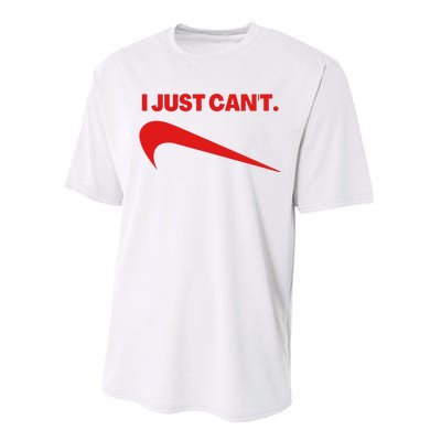 I Just Can't Funny Parody Performance Sprint T-Shirt