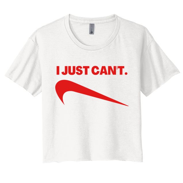 I Just Can't Funny Humor Spoof Parody Slogan Crop Top