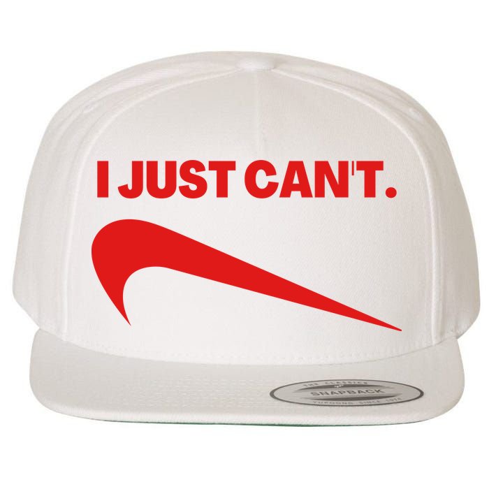 I Just Can't Funny Humor Spoof Parody Slogan Wool Snapback Cap