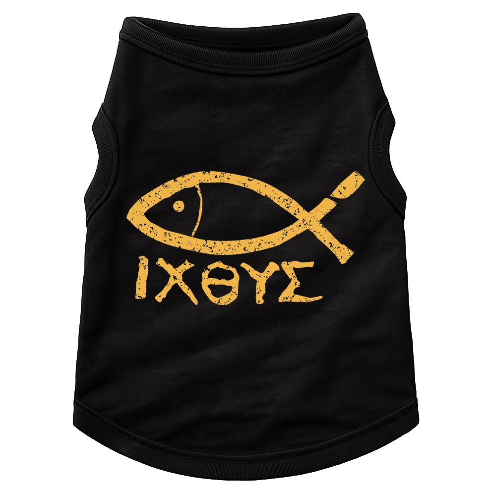 Ichthys Jesus Christ Son Of God Savior Ancient Fish Symbol Doggie Tank