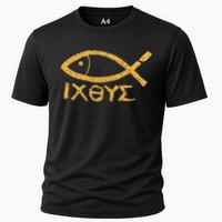 Ichthys Jesus Christ Son Of God Savior Ancient Fish Symbol Cooling Performance Crew T-Shirt