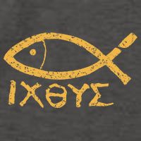 Ichthys Jesus Christ Son Of God Savior Ancient Fish Symbol Vector Backpack
