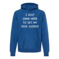 I Just Came Here To Get My Dick Sucked Adult Humor Offensive Gift Premium Hoodie