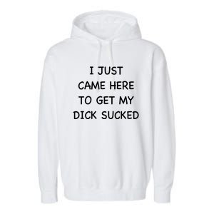 I Just Came Here To Get My Dick Sucked Adult Humor Offensive Gift Garment-Dyed Fleece Hoodie